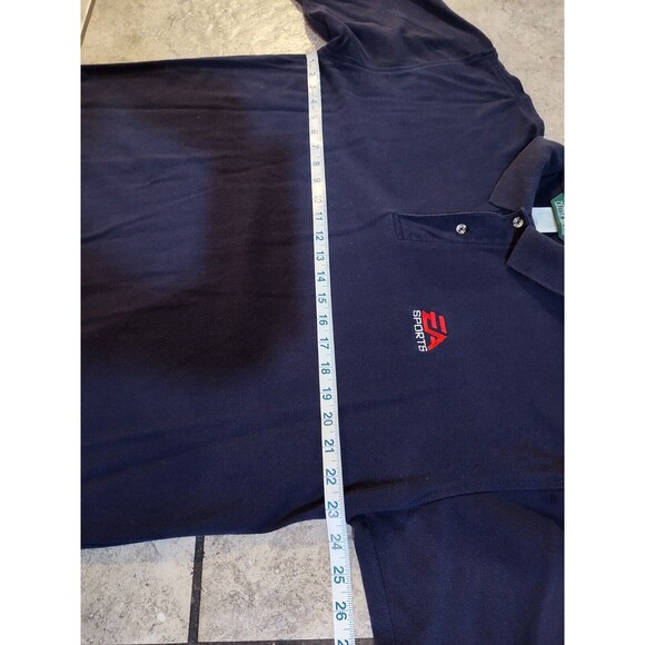EA Sports Blue Mens XL Polo Embroidered Logo Vintage Outerbanks Gaming Shirt Htf - Picture 7 of 8